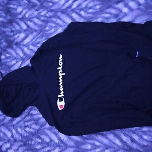 Champion Classic Black Pullover , Fits Like A Medium